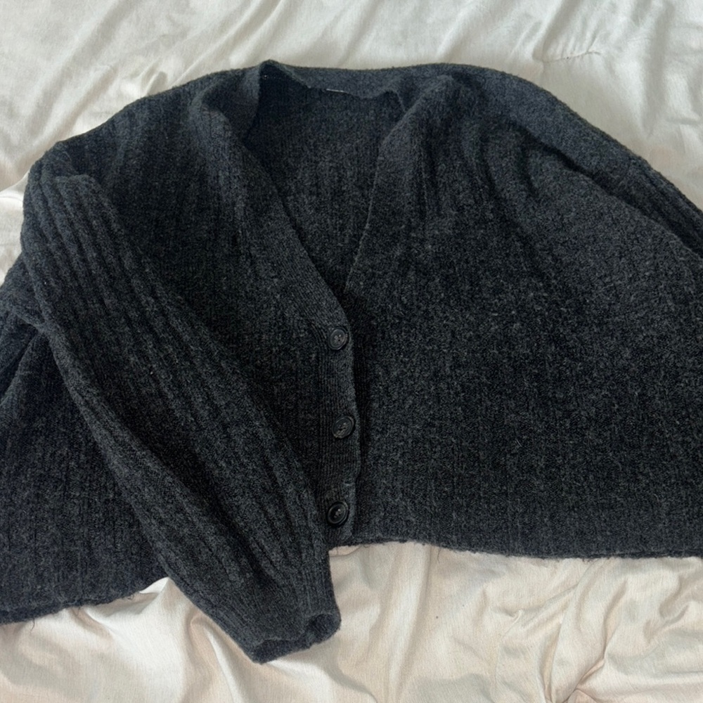 American Eagle Outfitters Charcoal Cardigan